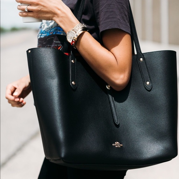 Coach market tote black Clearance